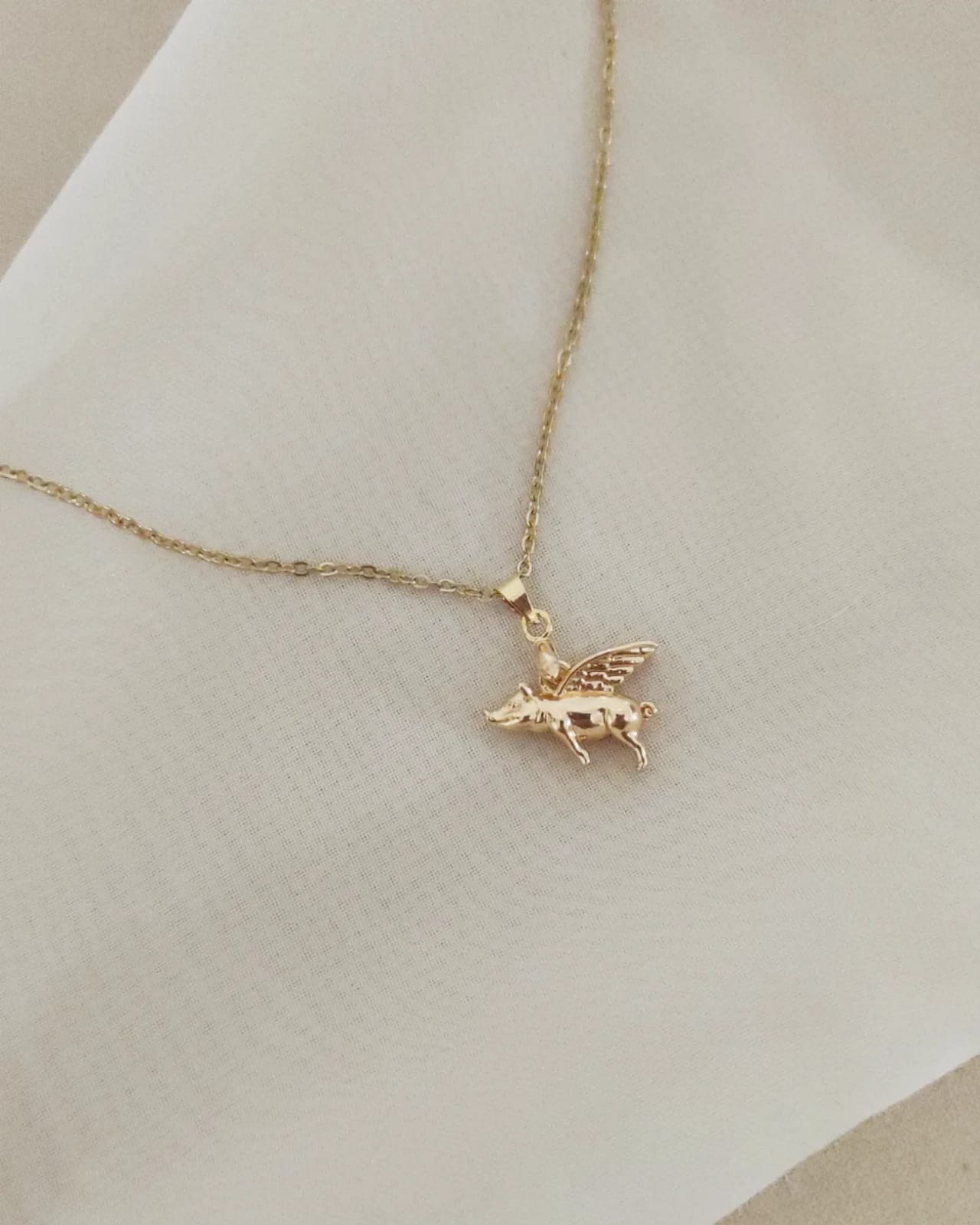 Collar Puerquito con alas