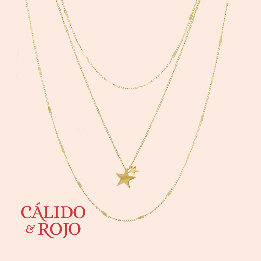 Collar triple con estrellas